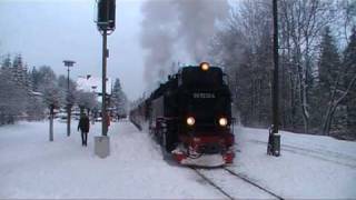 Betrieb im winterlichen Bahnhof Drei Annen Hohne am 2 Januar 2010 [upl. by Kieger830]