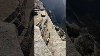 Walking the edge of Half Dome 🌄 [upl. by Nyliak]