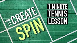 How To Create Spin  1 Minute Tennis Lesson Ep12 shorts [upl. by Adnohsak]