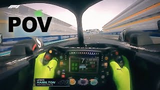 VISOR CAM Lewis Hamiltons F1 2023 Miami GP Qualifying Lap  AssettoCorsa [upl. by Aynad395]