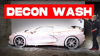 How to PROPERLY wash amp quotclayquot your car C8 Corvette decontamination wash [upl. by Naivart]