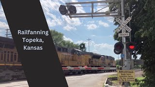 Railfanning Topeka KS Feat UP And BNSF Trains [upl. by Aseefan]