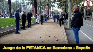 Petanque Tradicional juego de la PETANCA en Barcelona  España [upl. by Norahc]