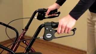 Walkabout Lite 4 Wheel Rollator  Easy Comforts [upl. by Rudolph]