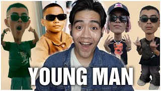 ពេល VANNDA នៅក្មេង  Reaction VANNDA  YOUNG MAN FEAT OG BOBBY OFFICIAL MUSIC VIDEO [upl. by Anazus]