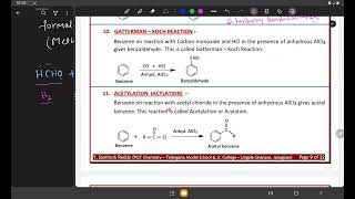 1Gattermann Koch 2 Acetylation reactions [upl. by Jacquelin]