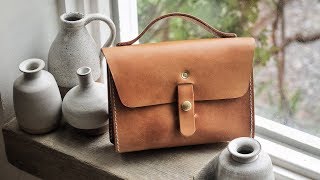 Making a Miniature Leather Purse [upl. by Greenstein]