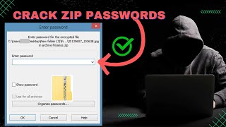 How hackers crack ZIP files password  TOO EASY Educational Purposes ONLY [upl. by Dauf]