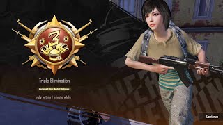 TRIPLE ELIMINATION MEDAL 🔥🔥🔥  PUBG MOBILE GAMEPLAY [upl. by Gnaig]