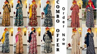 Buy 1 get 1 combo offer Beautiful Gowns SafanaAzad world [upl. by Nnairda]