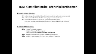 TNMKlassifikation NMStadium von Bronchialkarzinomen  Strahlentherapie Prof Hilke Vorwerk [upl. by Lraed]