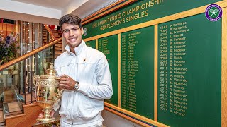 The Champions Walk  Carlos Alcarazs victorious walk back to locker rooms IN FULL  Wimbledon 2024 [upl. by Siladnerb]