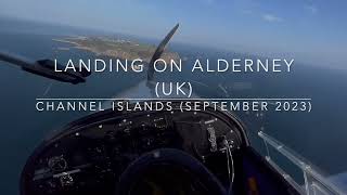 Landing on Alderney by EV97 Microlight Aircraft [upl. by Drawde825]