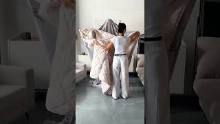 How to change bed sheets with your partner without a fight😂 shorts bed couple viralchannel fyp [upl. by Yebot]