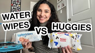 WATER WIPES VS HUGGIES SIMPLY CLEAN WIPES [upl. by Crystie]