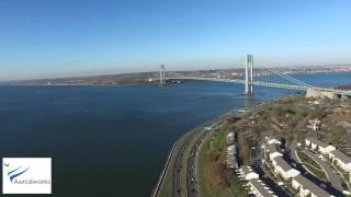 Aerialworks  Drone Shot of The Verrazano Bridge  in Ultra High Definition 4k [upl. by Nrek]