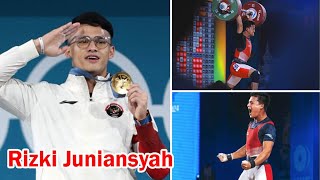 Rizki Juniansyah Wins Gold  mens 73kg weightlifting  Paris Olympics 2024 [upl. by Vallie597]