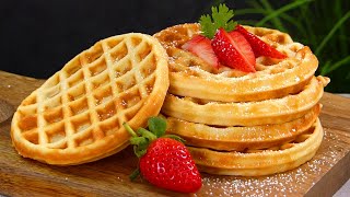 Perfect Homemade Waffles just in 5 minutes  Best Waffles recipe by Tiffin Box Easy quick breakfast [upl. by Repsaj]