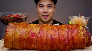 PORK BELLY ROLL  Mukbang Asmr  ALFIE EATS [upl. by Dotson872]