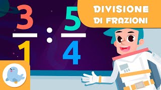 Divisione di frazioni nello spazio  Matematica per bambini [upl. by Ila]