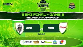 🔴LIVE  SEMIFINALS GAME 3 APR BBC vs REG BBC  betPawaPlayoffs 2024 [upl. by Akiria]