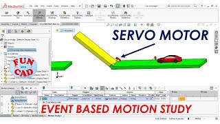 Learn to add SERVO MOTOR with Proximity SENSOR in SolidWORKS  Car Beginner Motion study tutorial [upl. by Hanas]