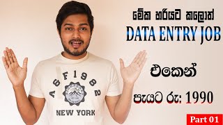 පැයට  5  10  උපයන්න Data Entry job එකක්  Best Data Entry Job Work at Home  SL Manawaya [upl. by Ferde]