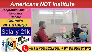 NDT level ii training l Best NDT Institute l 100 Job placement guarantee l Americans NDT Institute [upl. by Lecia]