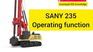 sany SR235 all operating function piling boring rig machine in Hindihindi [upl. by Essa]