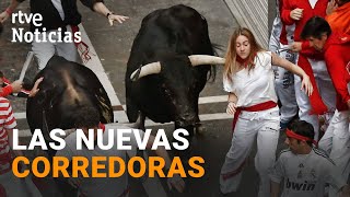 SAN FERMÍN 2024 50 AÑOS tras las PRIMERAS PARTICIPANTES las MUJERES siguen siendo pocas  RTVE [upl. by Alexei397]