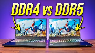 DDR4 vs DDR5 Laptop Comparison  10 Game Test [upl. by Litnahc]