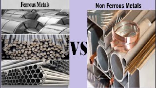 Difference between Ferrous and Non ferrous metals  Ferrous vs Non ferrous metals English [upl. by Nady910]