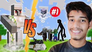 😱IRON GOLEM VS 10 MONSTERS FIGHT minecraft [upl. by Akemrehs]