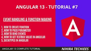 Event handling amp making function in angular  Angular 13 tutorial 9 [upl. by Cone]