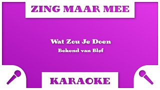 Zing Maar Mee  Wat Zou Je Doen  Karaoke [upl. by Nunes]