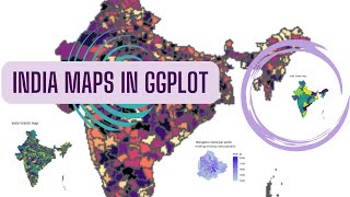 R Beginners GGPLOT India Map in GGPLOT with states districtscities code included [upl. by Evetta]