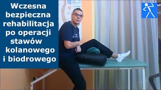 Rehabilitacja po operacji stawu biodrowego i kolanowego  Bezpieczne ćwiczenia 12 I 🇵🇱 🇪🇺 [upl. by Izy]