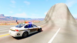 Police Cars vs Giant Bulge 608 BeamNGdrive [upl. by Elamrej]