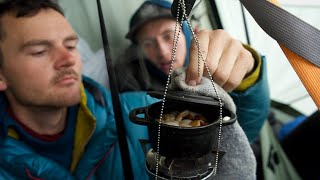 Patagonia Portaledge Cooking Oven Empanadas with Ima [upl. by Meibers]