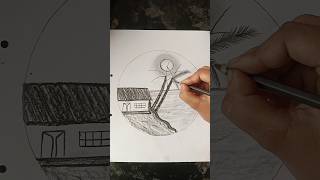 Easy 👍Landscape ♥️Drawing shorts landscape drawing [upl. by Ajim32]