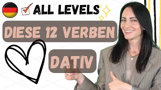 🇩🇪 Diese VERBEN 🧡 DATIV Lerne 12 Verben mit dem Dativ [upl. by Vitek]