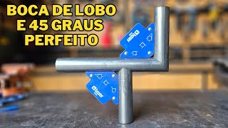 Como Fazer Boca de Lobo em Tubo Redondo Sem Gabarito e Corte 45 graus [upl. by Eanahc]