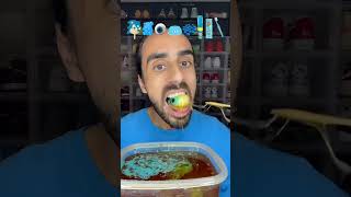 Food ASMR Eating all Blue Snacks food eatingsounds asmr mukbang [upl. by Chaney]