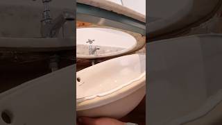 Plumbing it up a retro basin asmrsounds plumber asmr subscribe howto diy youtubeshorts tools [upl. by Onfroi]