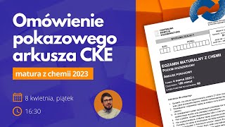 chemia arkusz CKE 2022 MARZEC rozdziały [upl. by Drake]