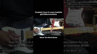 NEVER TOO MUCH Luther Vandross Guitar  FULL COVER amp LESSON EricBlackmonGuitar [upl. by Pufahl921]