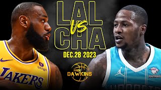 Los Angeles Lakers vs Charlotte Hornets Full Game Highlights  December 28 2023  FreeDawkins [upl. by Ecargyram]