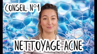 ☝ CONSEIL N°1 NETTOYAGE ANTIACNÉ  BOUTONS [upl. by Milena]