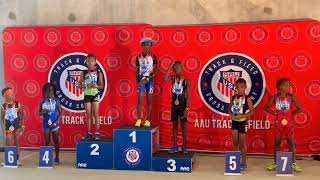 Racing Mason at Nationals 3x Champ on top of the podium‼️ aautrackandfield [upl. by Elletsyrc61]