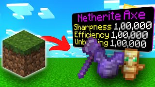 Minecraft But  Dirt Gives Op Items  RomXd [upl. by Aneeres]